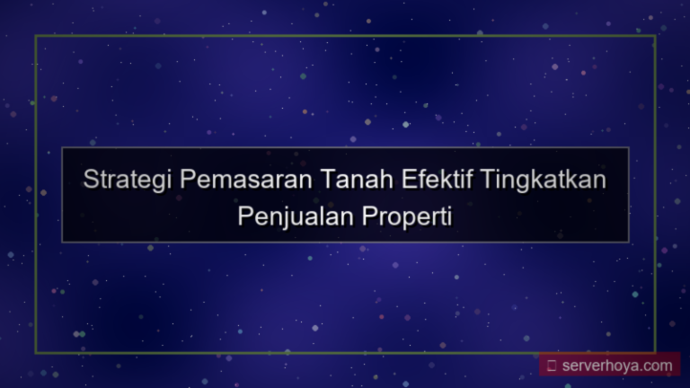 tampilan Pemasaran tanah