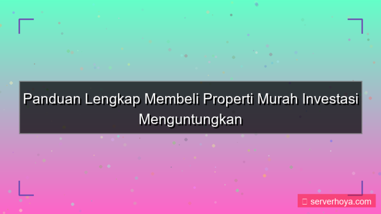 ilustrasi Pembelian properti murah
