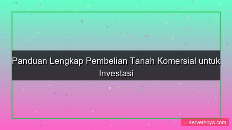 konten Pembelian tanah komersial