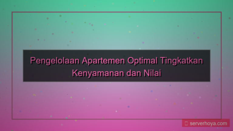 tampilan Pengelolaan apartemen