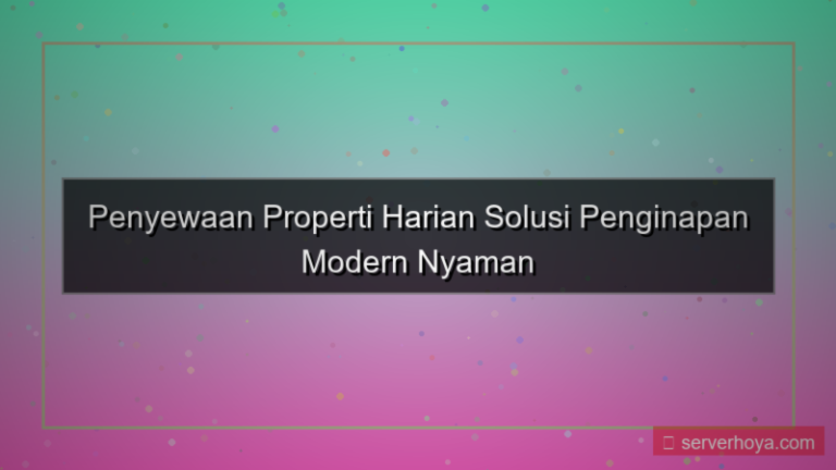 Penyewaan properti harian