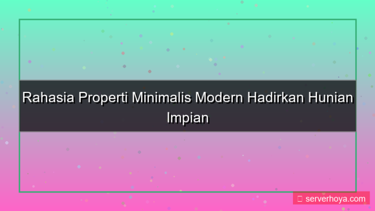 gambar Properti minimalis modern