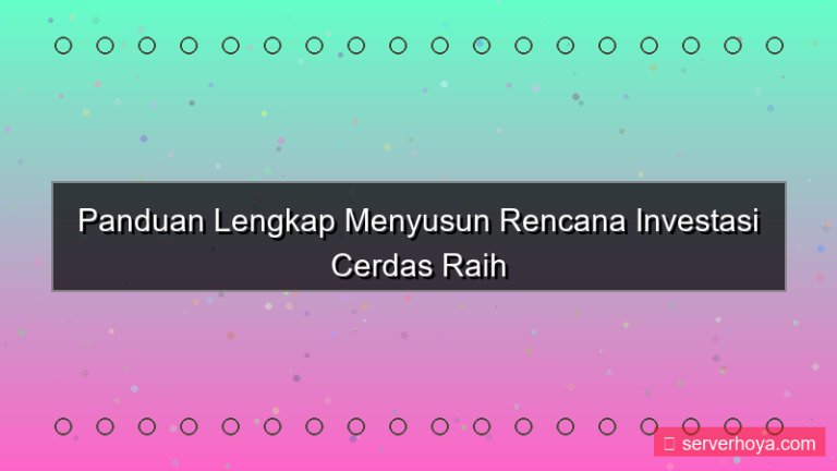 tampilan Rencana investasi