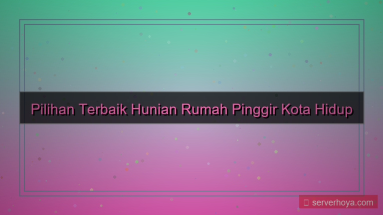 Rumah pinggir kota