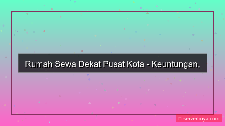 desain Rumah sewa dekat pusat kota