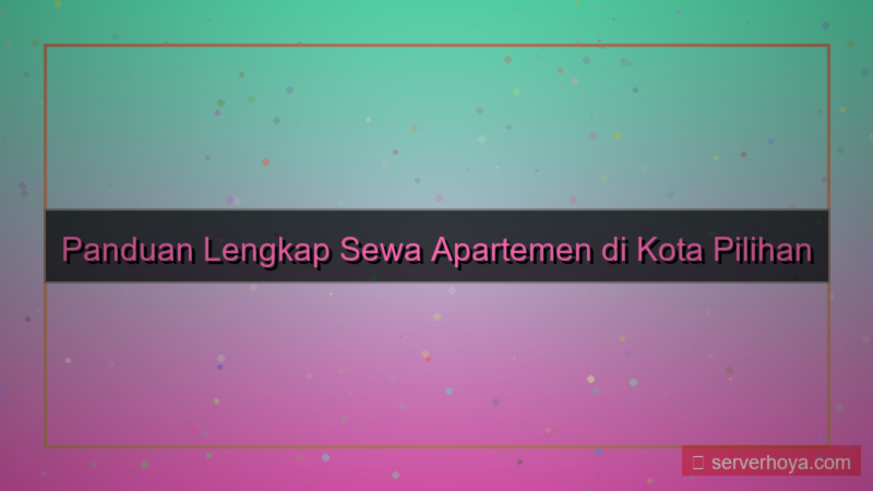 ilustrasi Sewa apartemen di kota