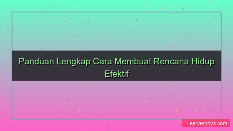 tampilan Tips membuat rencana hidup