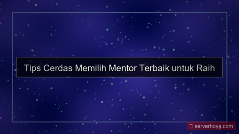 tampilan Tips memilih mentor