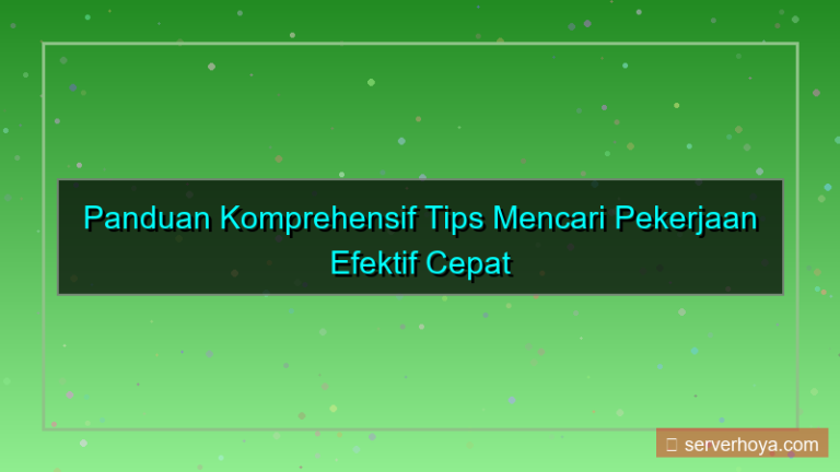 tampilan Tips mencari pekerjaan