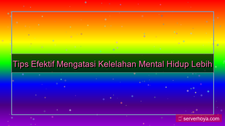 ilustrasi Tips mengatasi kelelahan mental