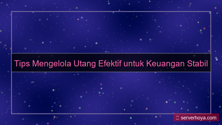 Tips mengelola utang