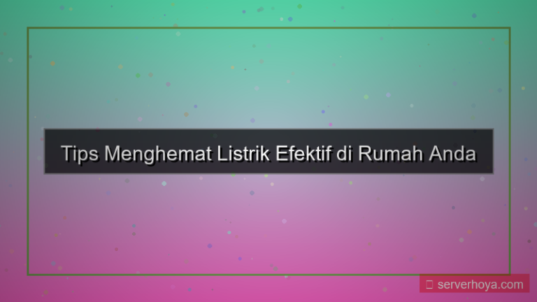 tampilan Tips menghemat listrik