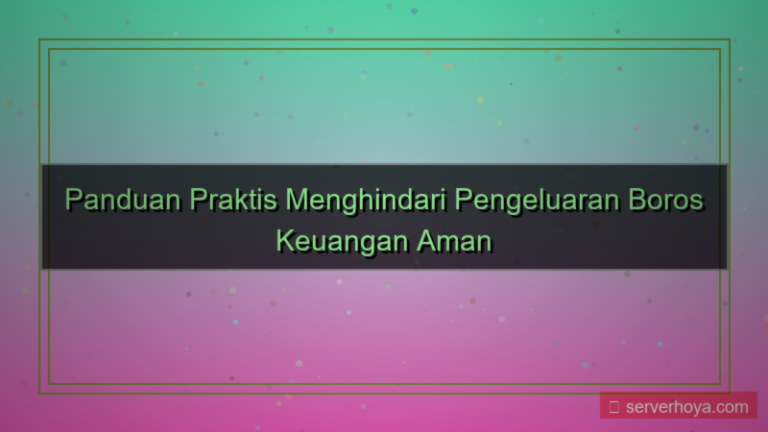 tampilan Tips menghindari pengeluaran tidak perlu