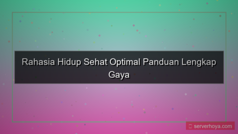 konten Tips menjalani hidup sehat