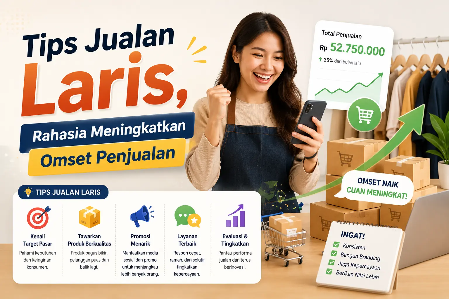 Tips Jualan Laris, Rahasia Meningkatkan Omset Penjualan