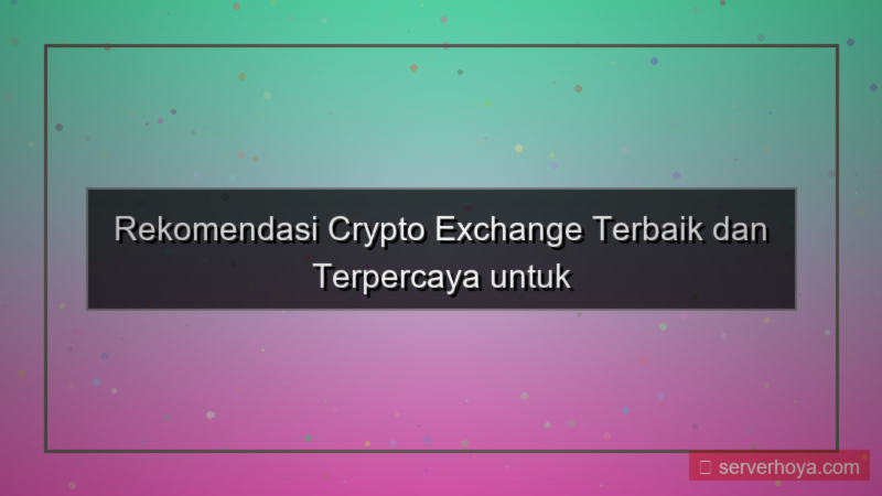 visual Crypto exchange recommendations