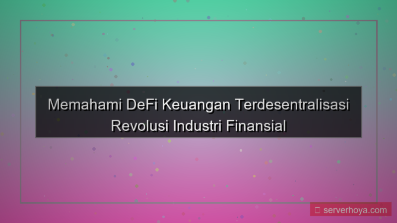 Decentralized finance overview