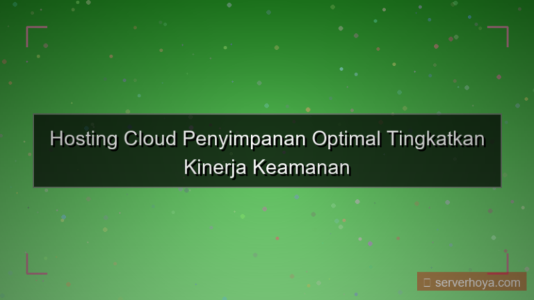 desain Hosting dengan penyimpanan cloud