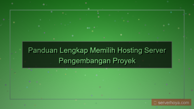 Hosting server untuk pengembangan