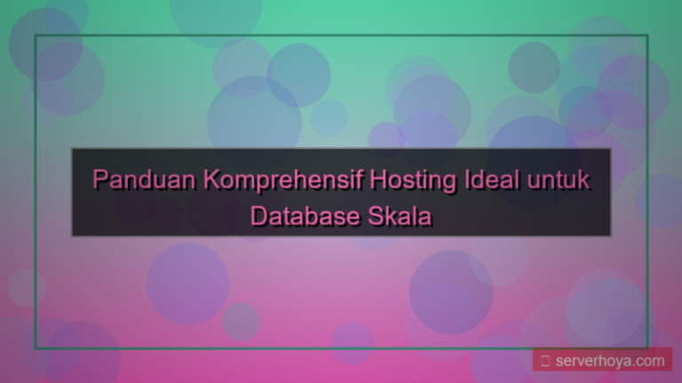 Hosting untuk database besar