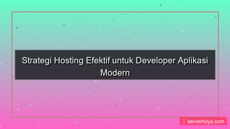 ilustrasi Hosting untuk developer aplikasi
