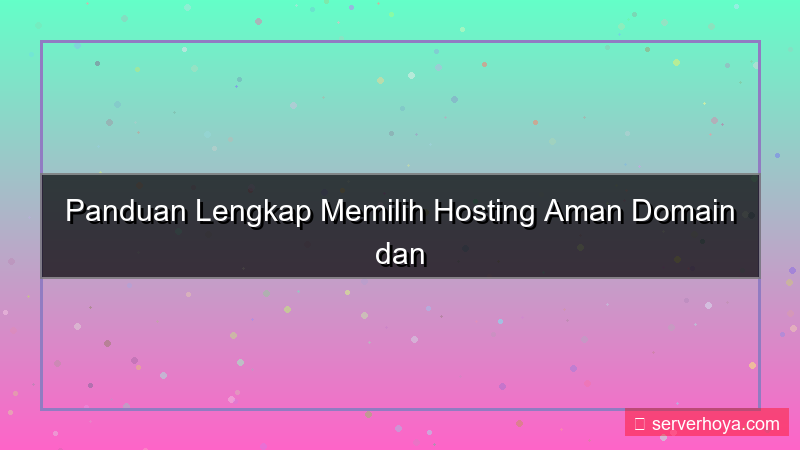 Hosting untuk domain dan email