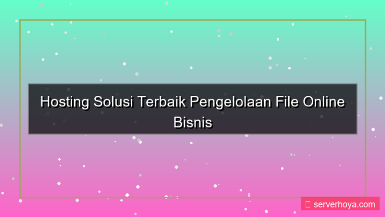 tampilan Hosting untuk pengelolaan file