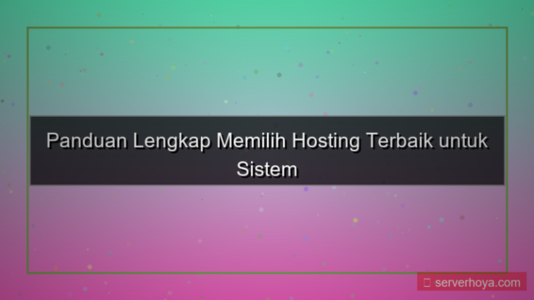 ilustrasi Hosting untuk sistem manajemen