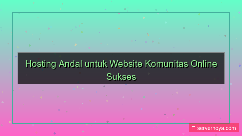 visual Hosting untuk website komunitas