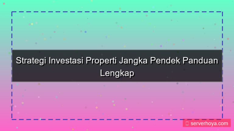 desain Investasi properti jangka pendek