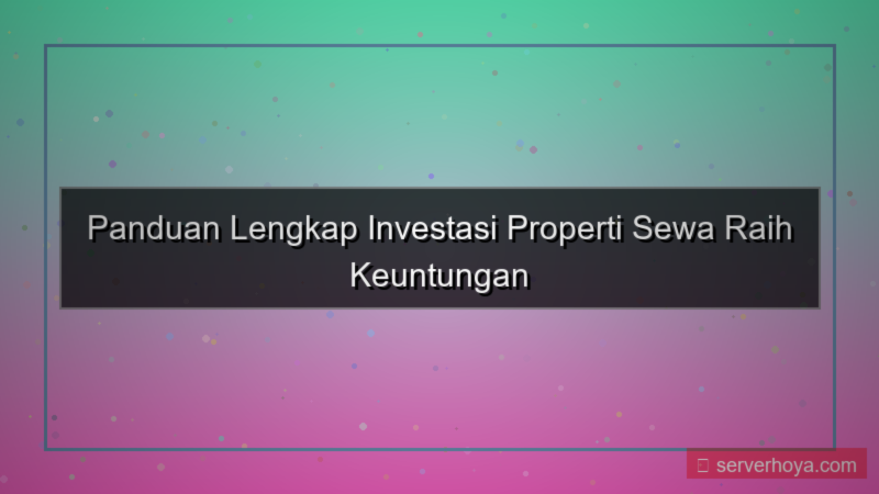 Pembelian properti untuk disewa