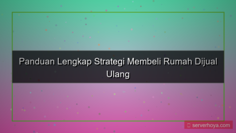ilustrasi Pembelian rumah untuk dijual