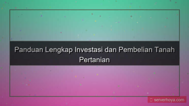 Pembelian tanah pertanian