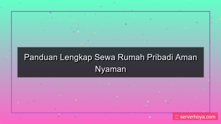 Penyewaan rumah pribadi