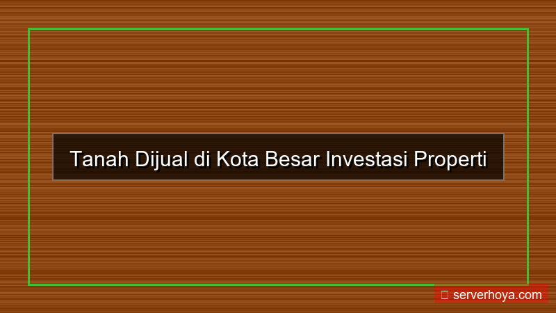 desain Tanah dijual di kota