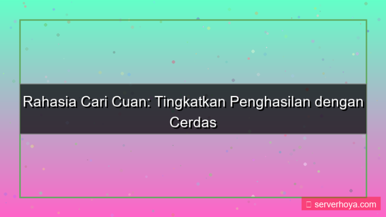 ilustrasi Tips cari cuan