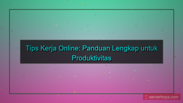 Tips kerja online
