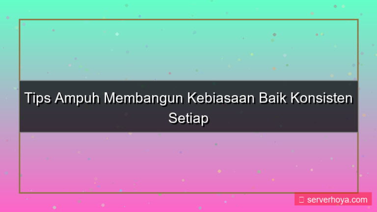ilustrasi Tips membangun kebiasaan baik