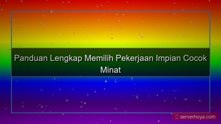 visual Tips memilih pekerjaan yang sesuai