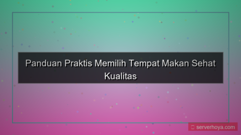 visual Tips memilih tempat makan sehat