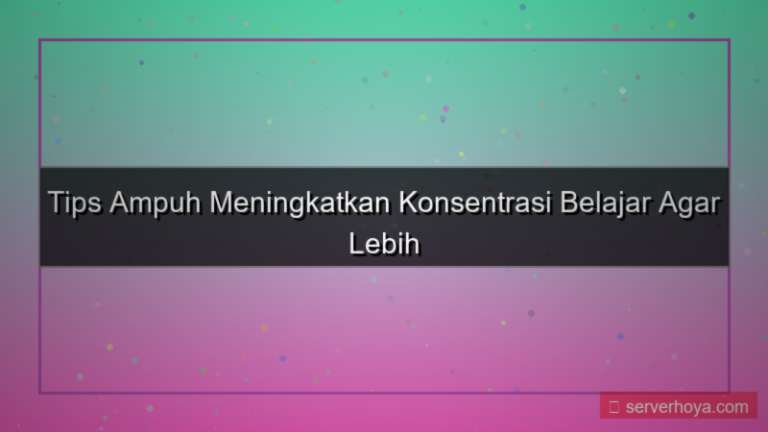 ilustrasi Tips menjaga konsentrasi belajar