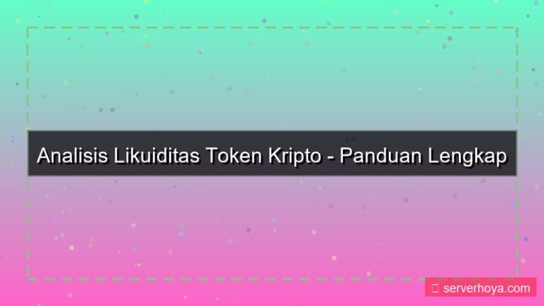 ilustrasi Token liquidity analysis