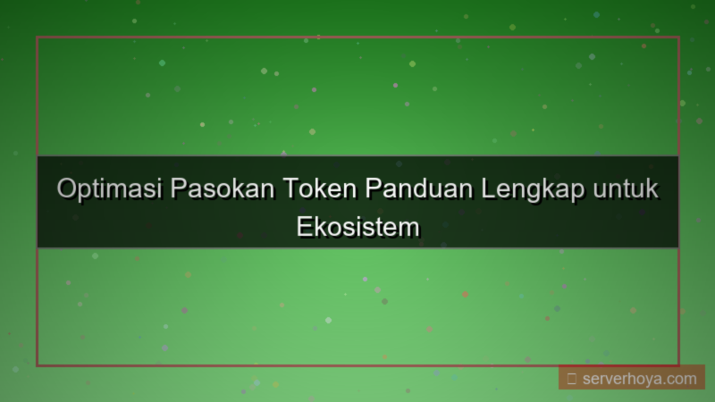 Token supply management